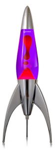 Lavos lempa raketa raudona lava violetinis vanduo