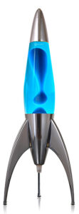 Lavos lempa raketa mėlyna lava melynas vanduo
