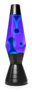 Lavos lempa vinilinės plokštelės rašto, violetinis vanduo mėlyna lava